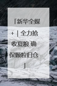 新华全媒+｜全力抢收夏粮 确保颗粒归仓