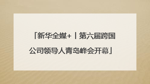 新华全媒+丨第六届跨国公司领导人青岛峰会开幕