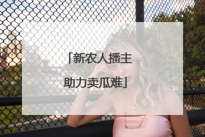 新农人播主 助力卖瓜难
