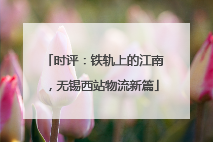 时评：铁轨上的江南，无锡西站物流新篇