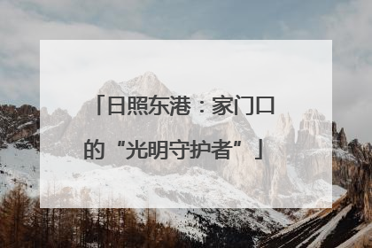 日照东港：家门口的“光明守护者”