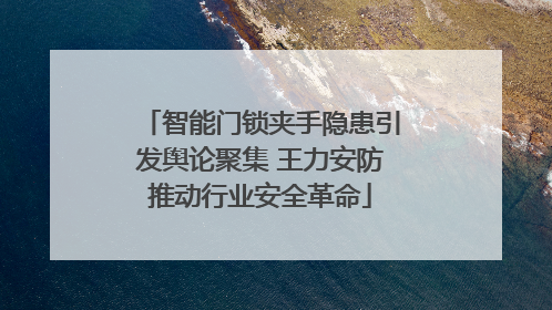 智能门锁夹手隐患引发舆论聚集 王力安防推动行业安全革命