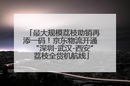 最大规模荔枝助销再添一码！京东物流开通“深圳-武汉-西安” 荔枝全货机航线