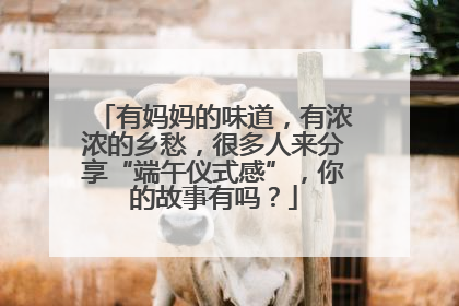 有妈妈的味道，有浓浓的乡愁，很多人来分享“端午仪式感”，你的故事有吗？