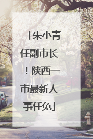 朱小青任副市长！陕西一市最新人事任免