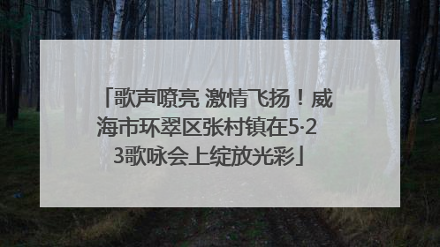 歌声嘹亮 激情飞扬！威海市环翠区张村镇在5·23歌咏会上绽放光彩