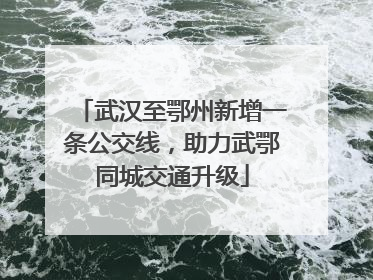 武汉至鄂州新增一条公交线，助力武鄂同城交通升级