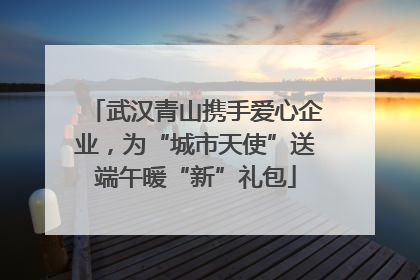 武汉青山携手爱心企业，为“城市天使”送端午暖“新”礼包