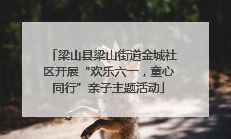 梁山县梁山街道金城社区开展“欢乐六一，童心同行”亲子主题活动