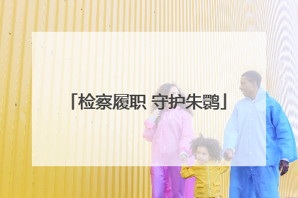 检察履职 守护朱鹮