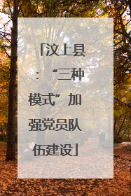 汶上县：“三种模式”加强党员队伍建设
