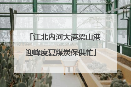 江北内河大港梁山港迎峰度夏煤炭保供忙