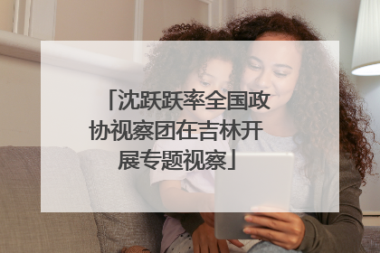 沈跃跃率全国政协视察团在吉林开展专题视察