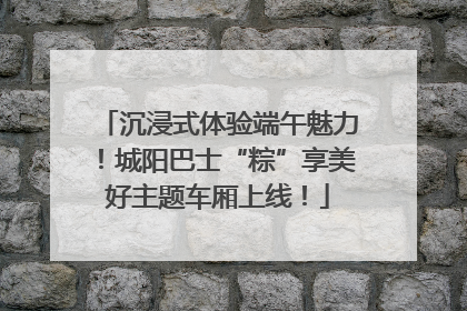 沉浸式体验端午魅力！城阳巴士“粽”享美好主题车厢上线！
