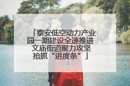 泰安低空动力产业园一期建设全速推进 文庙街道聚力攻坚抢抓“进度条”