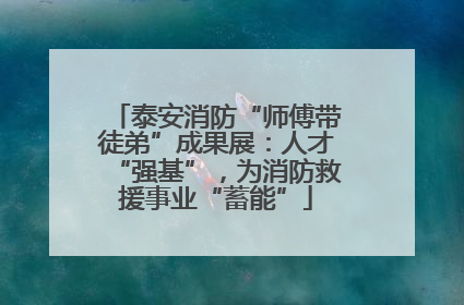 泰安消防“师傅带徒弟”成果展：人才“强基”，为消防救援事业“蓄能”
