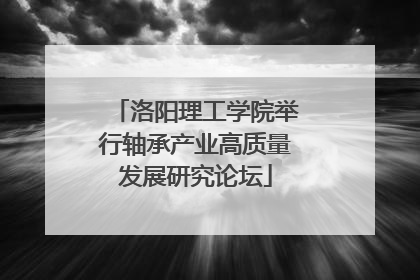 洛阳理工学院举行轴承产业高质量发展研究论坛