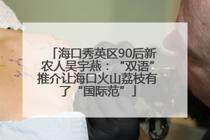 海口秀英区90后新农人吴宇燕：“双语”推介让海口火山荔枝有了“国际范”