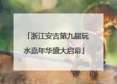 浙江安吉第九届玩水嘉年华盛大启幕