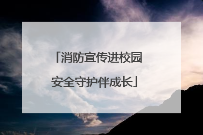 消防宣传进校园 安全守护伴成长