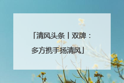 清风头条丨双牌：多方携手扬清风