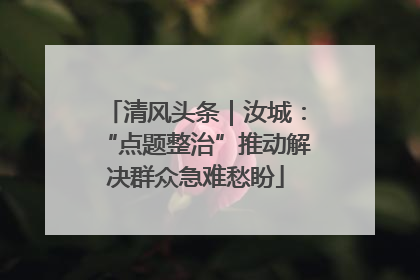 清风头条｜汝城：“点题整治”推动解决群众急难愁盼