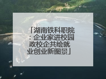 湖南铁科职院：企业家进校园 政校企共绘就业创业新图景