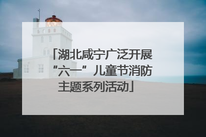 湖北咸宁广泛开展“六一”儿童节消防主题系列活动