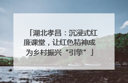 湖北孝昌：沉浸式红廉课堂，让红色精神成为乡村振兴“引擎”