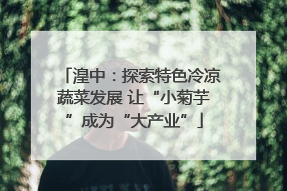 湟中：探索特色冷凉蔬菜发展 让“小菊芋”成为“大产业”