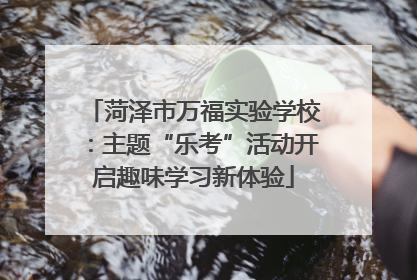 菏泽市万福实验学校：主题“乐考”活动开启趣味学习新体验