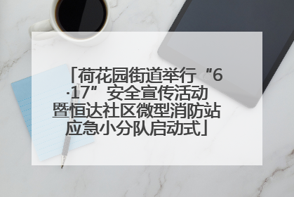 荷花园街道举行“6·17”安全宣传活动暨恒达社区微型消防站应急小分队启动式
