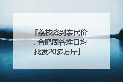 荔枝降到亲民价，合肥周谷堆日均批发20多万斤