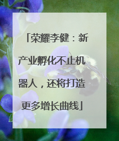 荣耀李健：新产业孵化不止机器人，还将打造更多增长曲线
