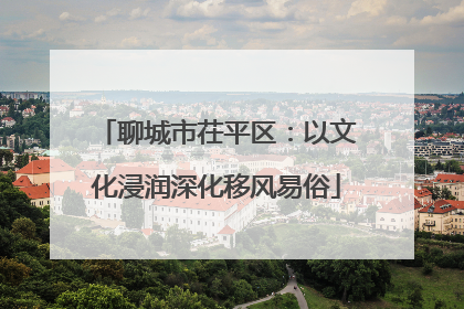 聊城市茌平区：以文化浸润深化移风易俗