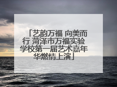 艺韵万福 向美而行 菏泽市万福实验学校第一届艺术嘉年华燃情上演