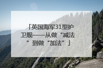 英国海军31型护卫舰——从做“减法”到做“加法”