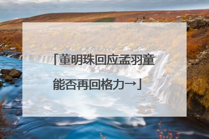 董明珠回应孟羽童能否再回格力→