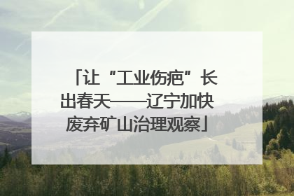 让“工业伤疤”长出春天——辽宁加快废弃矿山治理观察