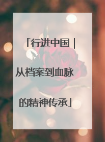 行进中国｜从档案到血脉的精神传承