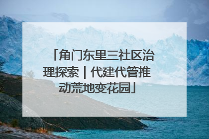 角门东里三社区治理探索｜代建代管推动荒地变花园