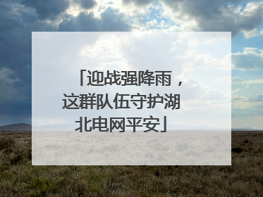 迎战强降雨，这群队伍守护湖北电网平安