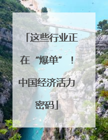 这些行业正在“爆单”！中国经济活力密码