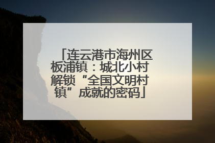 连云港市海州区板浦镇：城北小村解锁“全国文明村镇”成就的密码