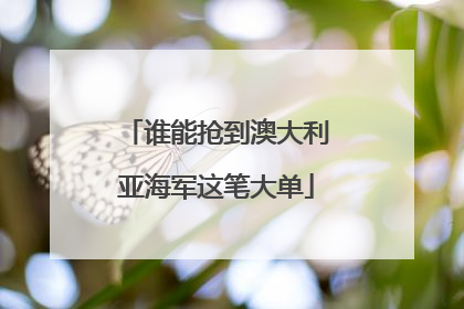 谁能抢到澳大利亚海军这笔大单