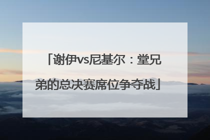 谢伊vs尼基尔：堂兄弟的总决赛席位争夺战
