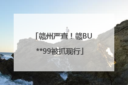 赣州严查！赣BU**99被抓现行