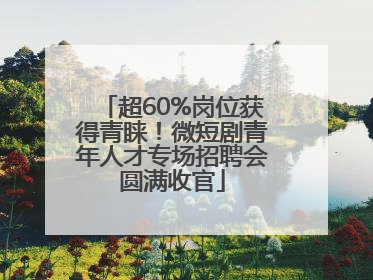 超60%岗位获得青睐！微短剧青年人才专场招聘会圆满收官