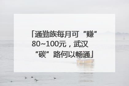 通勤族每月可“赚”80~100元，武汉“碳”路何以畅通