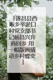 遂昌县西畈乡举淤口村党支部书记杨昌兴弃商回乡 用一幅版画撬动乡村蝶变